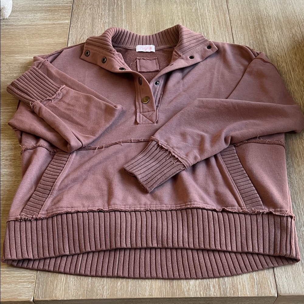 Pink Lily Mauve Turtleneck Sweater